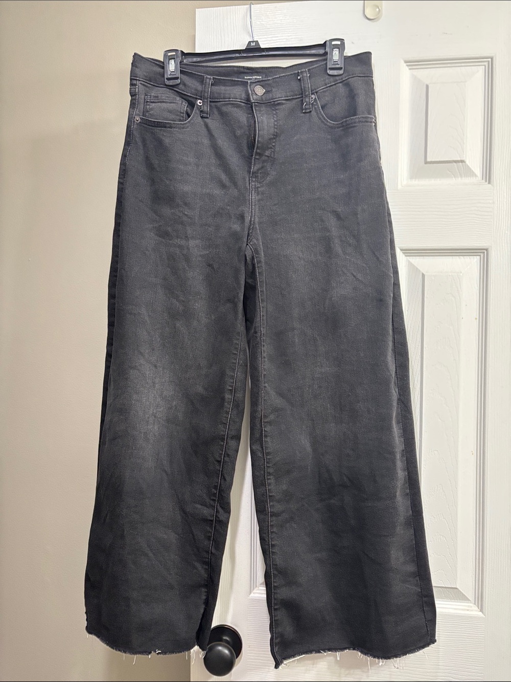 Banana Republic Black Wide-Leg Flare Jeans